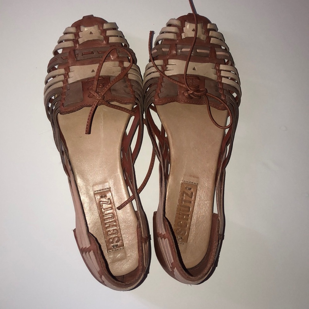 Schutz Woven Hurache Flat